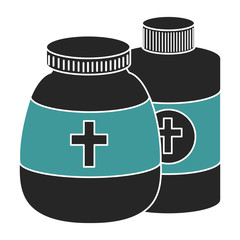 bottles medical isolated icon vector illustration design