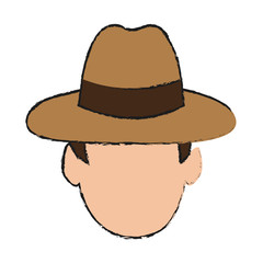 Guy face cartoon icon vector illustration graphic design
