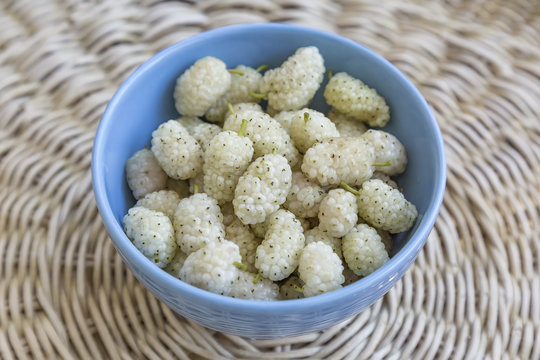Fresh white mulberry