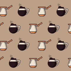Coffee drinks background icon vector illustration graphic design