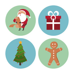 Cute Christmas icons icon vector illustration graphic design