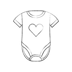 cute clothes girl baby shower gift icon vector illustration