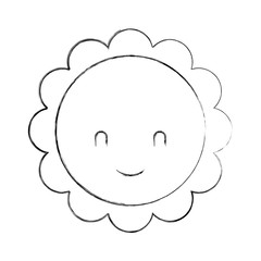 cute flower baby shower decoration greeting vector illustration
