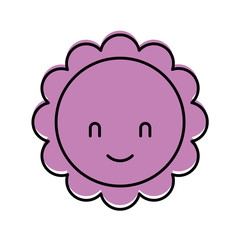 cute flower baby shower decoration greeting vector illustration