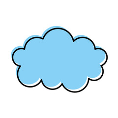 cartoon cute cloud baby shower image vector illustration