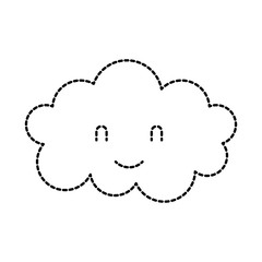 cartoon cute cloud baby shower image vector illustration