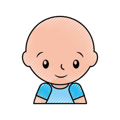 baby shower boy childhood celebration image vector illustration