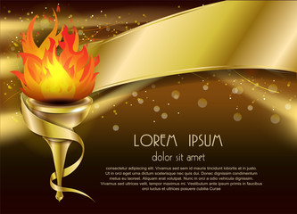 golden torch sport background