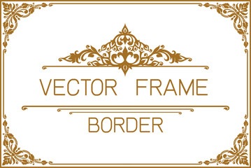 Gold border design, frame photo template, certificate template with luxury and modern pattern,diploma,Vector illustration
