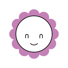 cute flower baby shower decoration greeting vector illustration