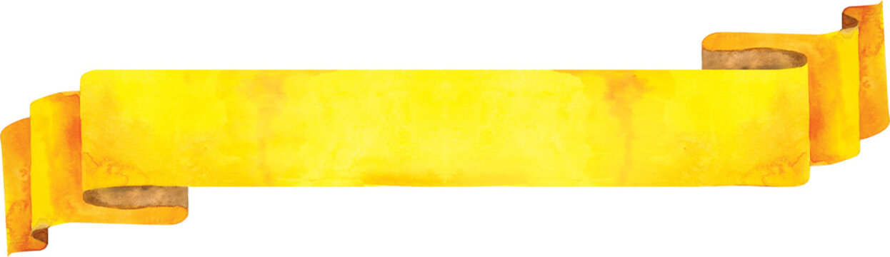 Watercolor yellow banner.