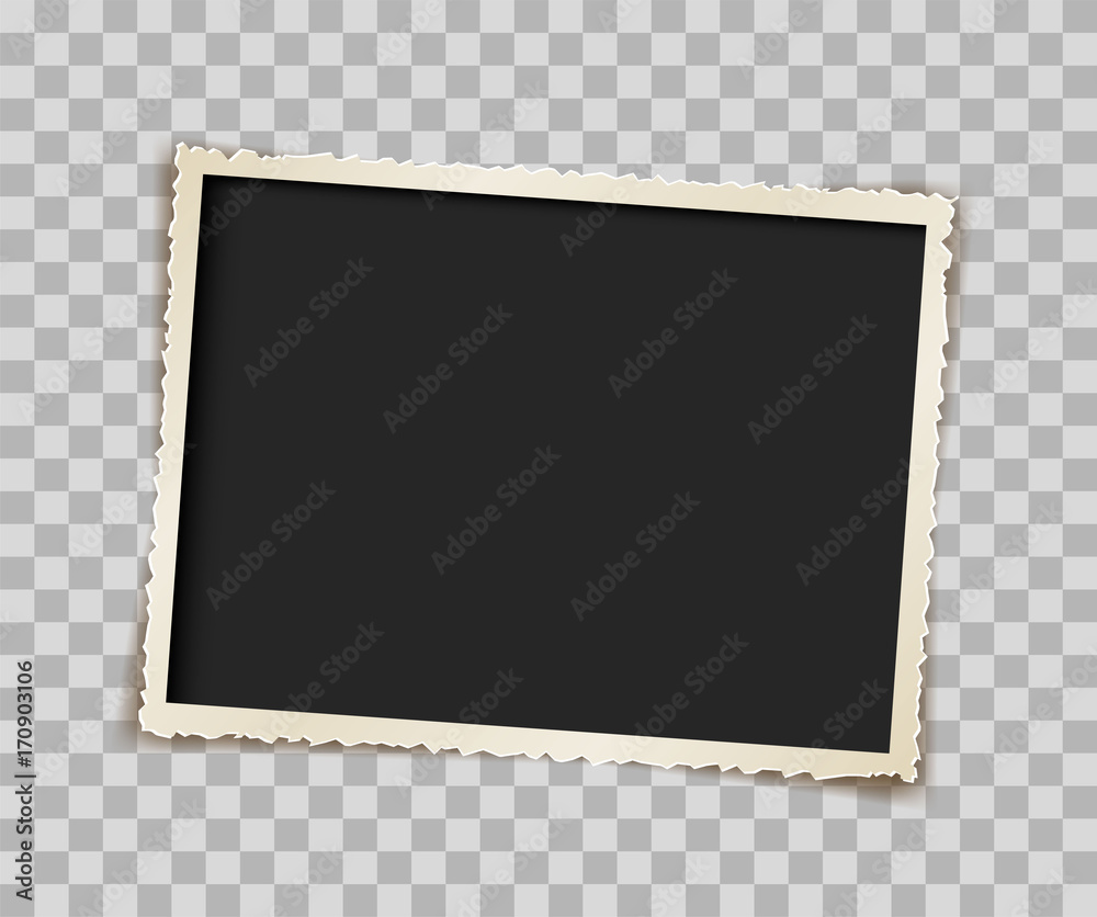 Poster paper retro photo frame vector design