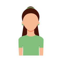 avatar woman portrait female person image vector illustration