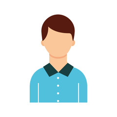 portrait man character male person image vector illustration