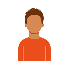portrait man character male person image vector illustration