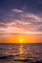 Fototapeta na wymiar Sunset over the Gulf Of Mexico