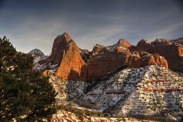 Buck Pasture Mountain in the Kolob Section of Zion in Winter
