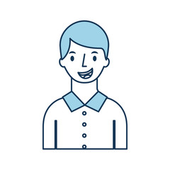 portrait man character male person image vector illustration