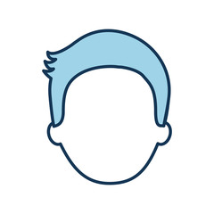 man avatar face male profile image vector illustration