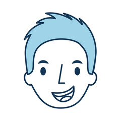 Obraz na płótnie Canvas man avatar face male smiling image vector illustration