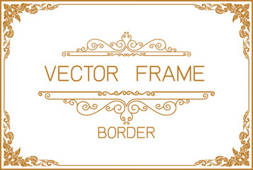 Gold border design, frame photo template, certificate template with luxury and modern pattern,diploma,Vector illustration