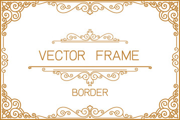 Gold border design, frame photo template, certificate template with luxury and modern pattern,diploma,Vector illustration