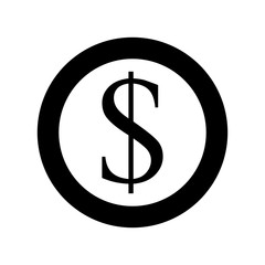 dollar coin currency cash money bank vector illustration