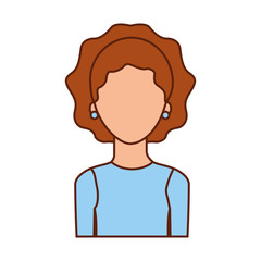 avatar woman portrait female person image vector illustration