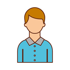 portrait man character male person image vector illustration