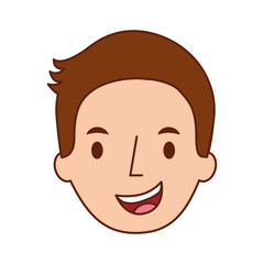 man avatar face male smiling image vector illustration