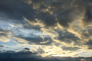 Clouds, sky, dusk of the rainy season.