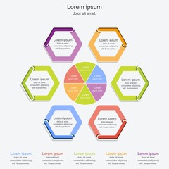 Modern infographics process template,business concept infographic,vector illustration