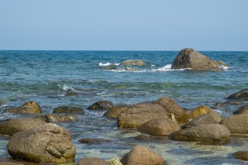 Fototapeta na wymiar Summer nature landscape coastline. Sea.