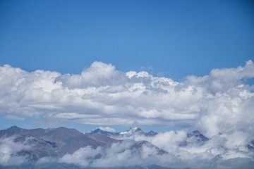 Blue sky and white cloud.