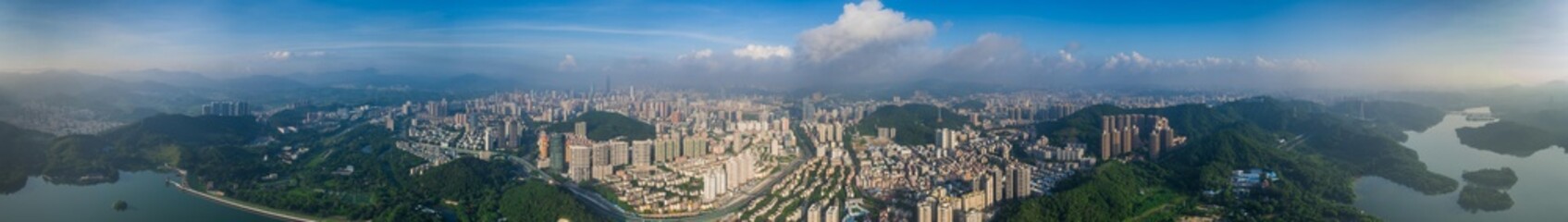 Foggy. Landscape forest mountain and tree.