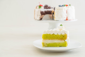 Pandas cake on plate
