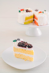 blueberry cake on plate