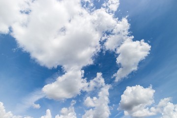 Blue sky. Weather cloud and day.
