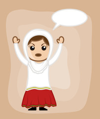 Cartoon Angry Woman Talking