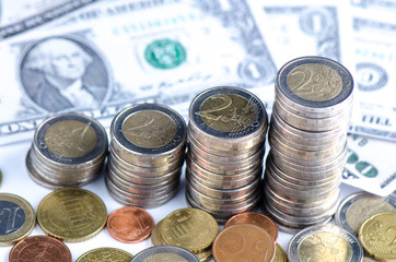 Money coins for investment  for finance  concept