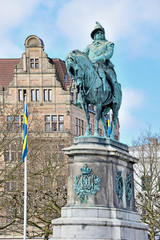 Statue of Charles X Gustav in Malmo, Sweden