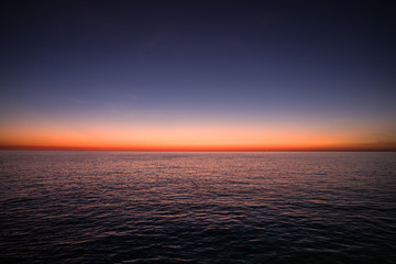 sunset on the ocean
