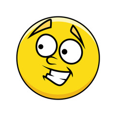 Scared Face Expression Smiley Vector