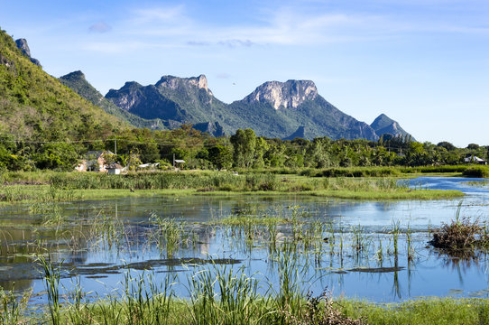Mountains in Khao Sam Roi Yot National Park, Kui Buri District, Prachuap Khiri Khan, Thailand