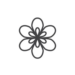 Spring line icon, outline vector sign, linear style pictogram isolated on white. Flower symbol, logo illustration. Editable stroke.