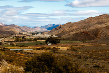 Overlooking over the Prins Albert valley with mountains