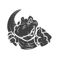 Cartoon Dragon Vector Character Shape