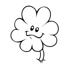 Cartoon Clover Leaf Vector
