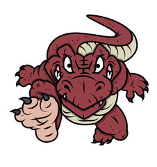 Angry Dino mascot  Cartoon Character