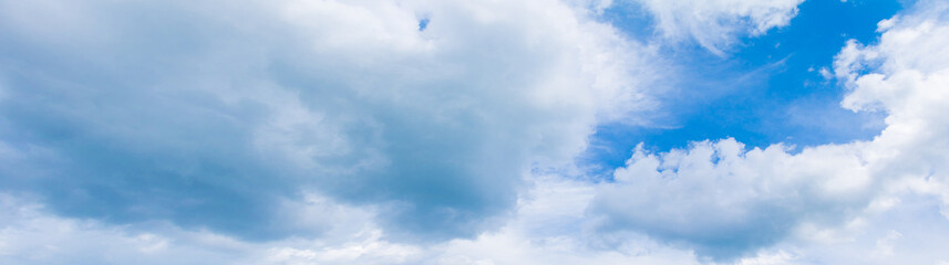 panorama sky and cloud in summer time with formation storm cloudy beautiful art nature background